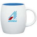 14 Oz. Joe Mug With Matte White Outside/ Glossy Sky Blue Interior